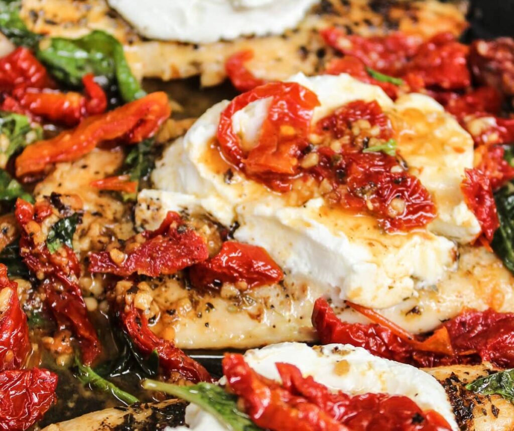 Sun Dried Tomato and Goat Cheese Chicken 1 e1678573642443