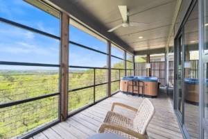 interior space with large glass windows.