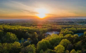 A scenic sunset view.